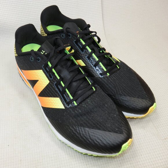 New Balance UXCR7LB5 FuelCell XC7 v5 Shoes Sneakers Black Bleached Lime 12.5 D - Picture 1 of 14